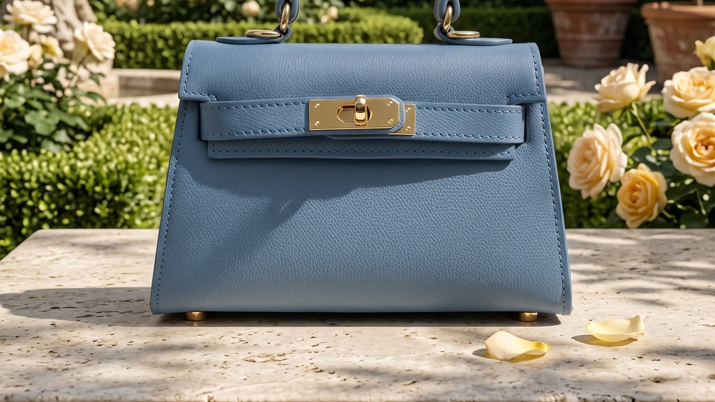 Mini Beky Borsa in Vera Pelle con Tracolla Regolabile e Chiusura Rotante - Stile Donna Bags
