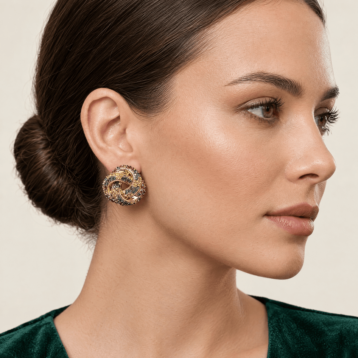 Orecchini a Nodo con Pavé Multicolore - Stile Donna - Catania