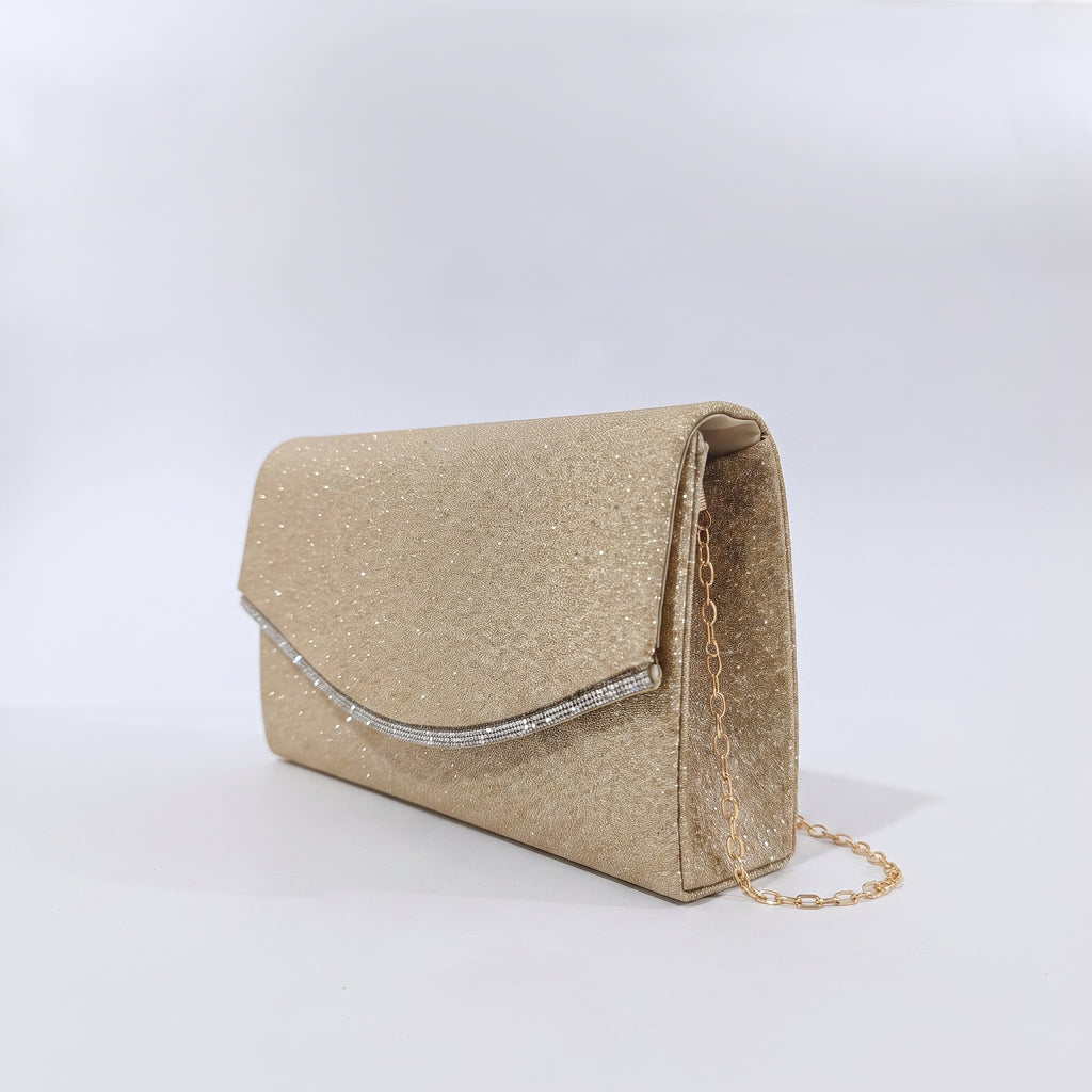 Pochette Busta con Strass Oro - Stile Donna - Catania