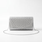 Pochette Ventaglio con Strass Argento - Stile Donna - Catania