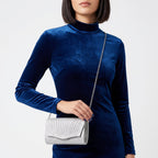Pochette Ventaglio con Strass Argento - Stile Donna - Catania