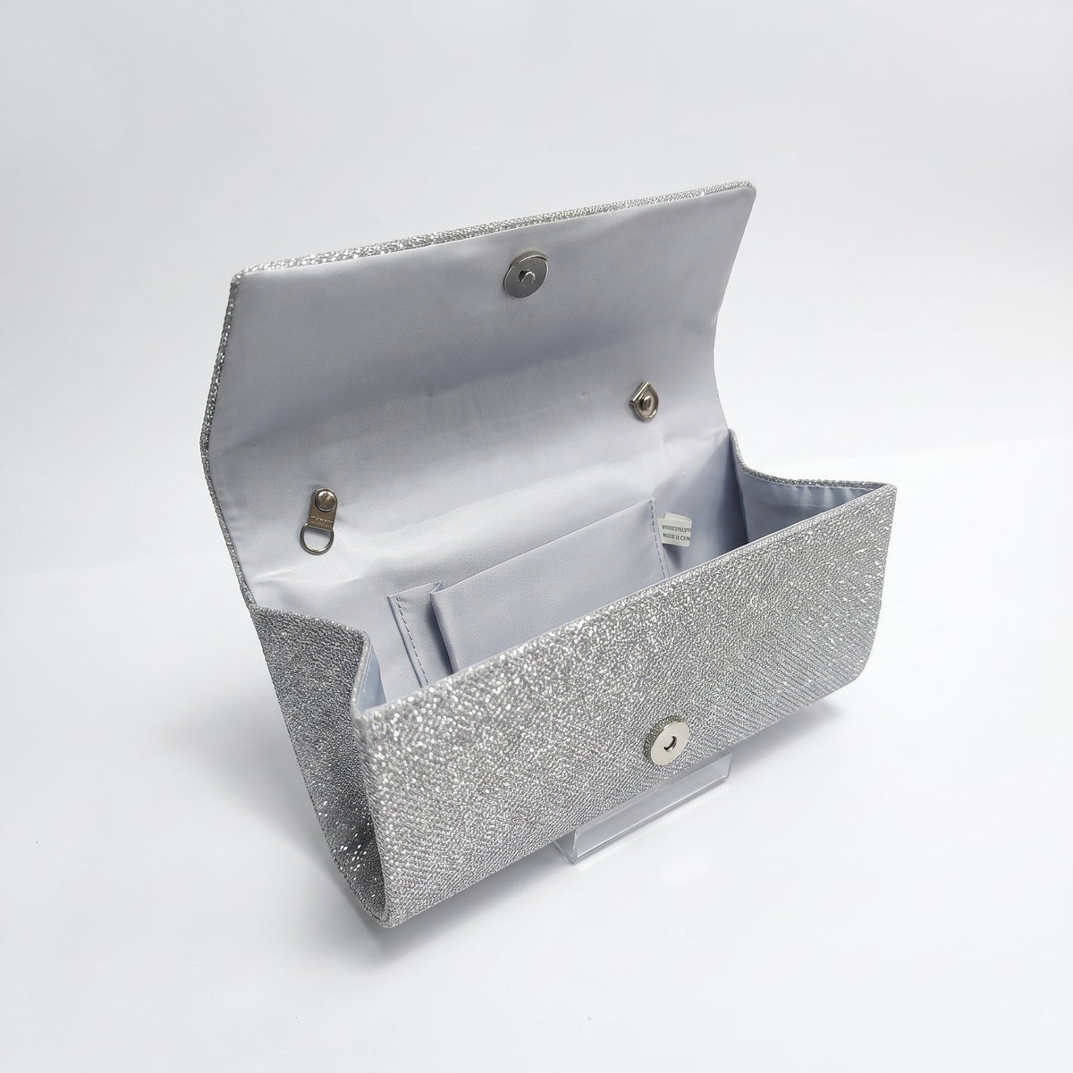 Pochette Ventaglio con Strass Argento - Stile Donna - Catania