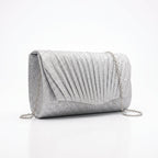 Pochette Ventaglio con Strass Argento - Stile Donna - Catania