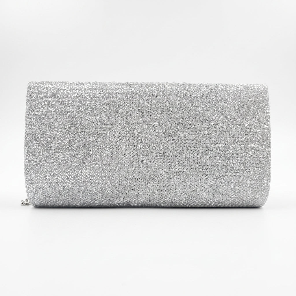 Pochette Ventaglio con Strass Argento - Stile Donna - Catania
