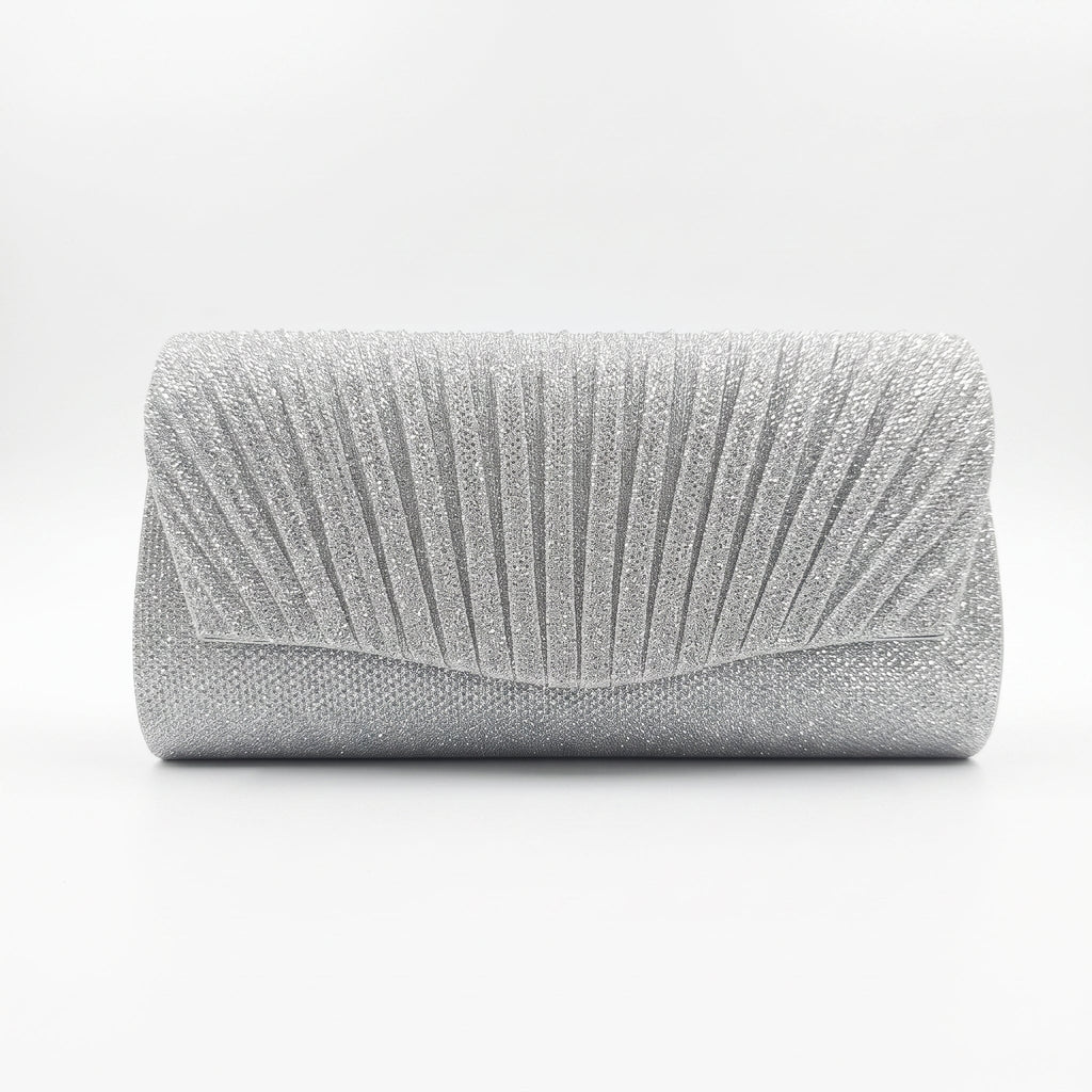 Pochette Ventaglio con Strass Argento - Stile Donna - Catania