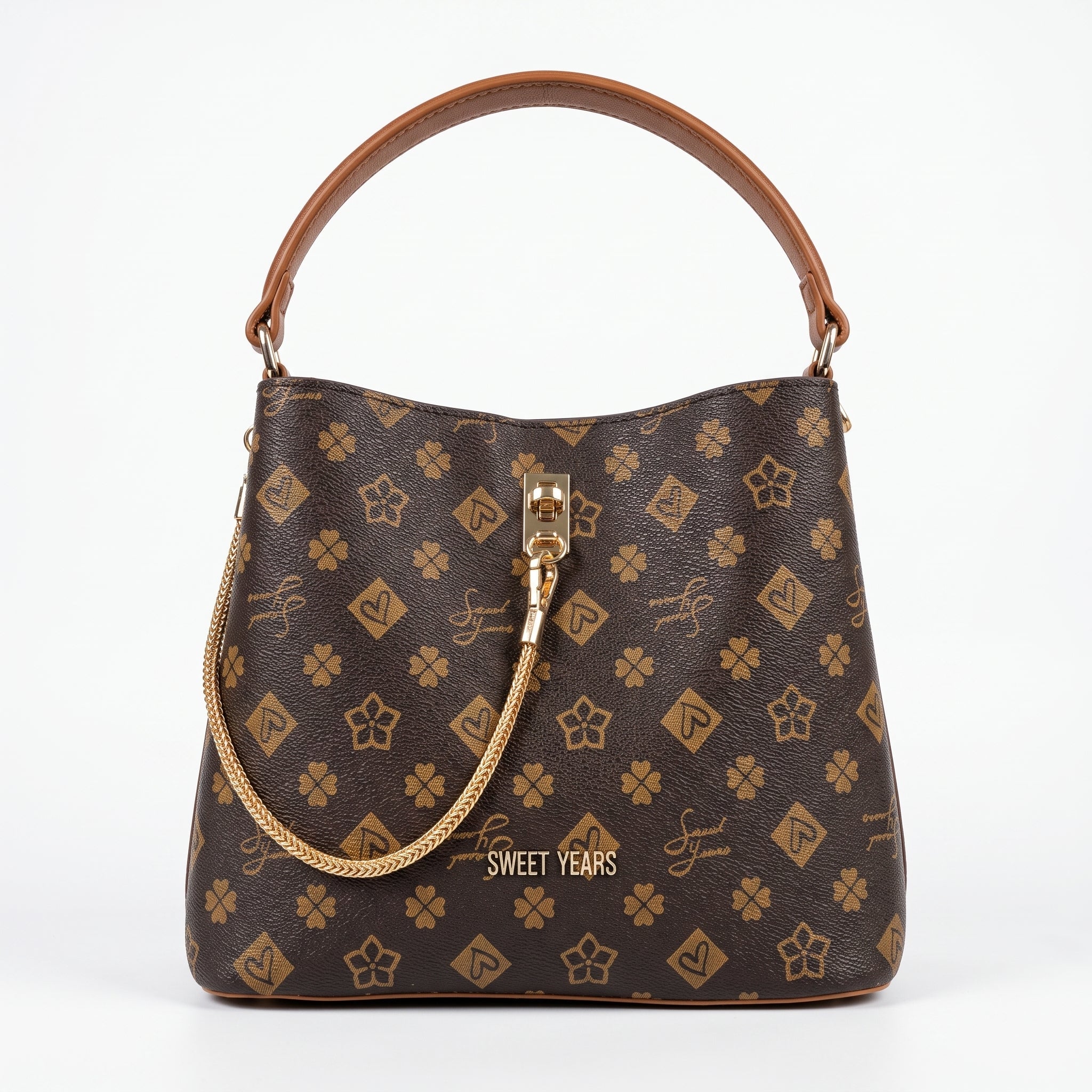Sweet Years Borsa a Tracolla con Stampa Floreale Multicolore - Stile Donna Bags