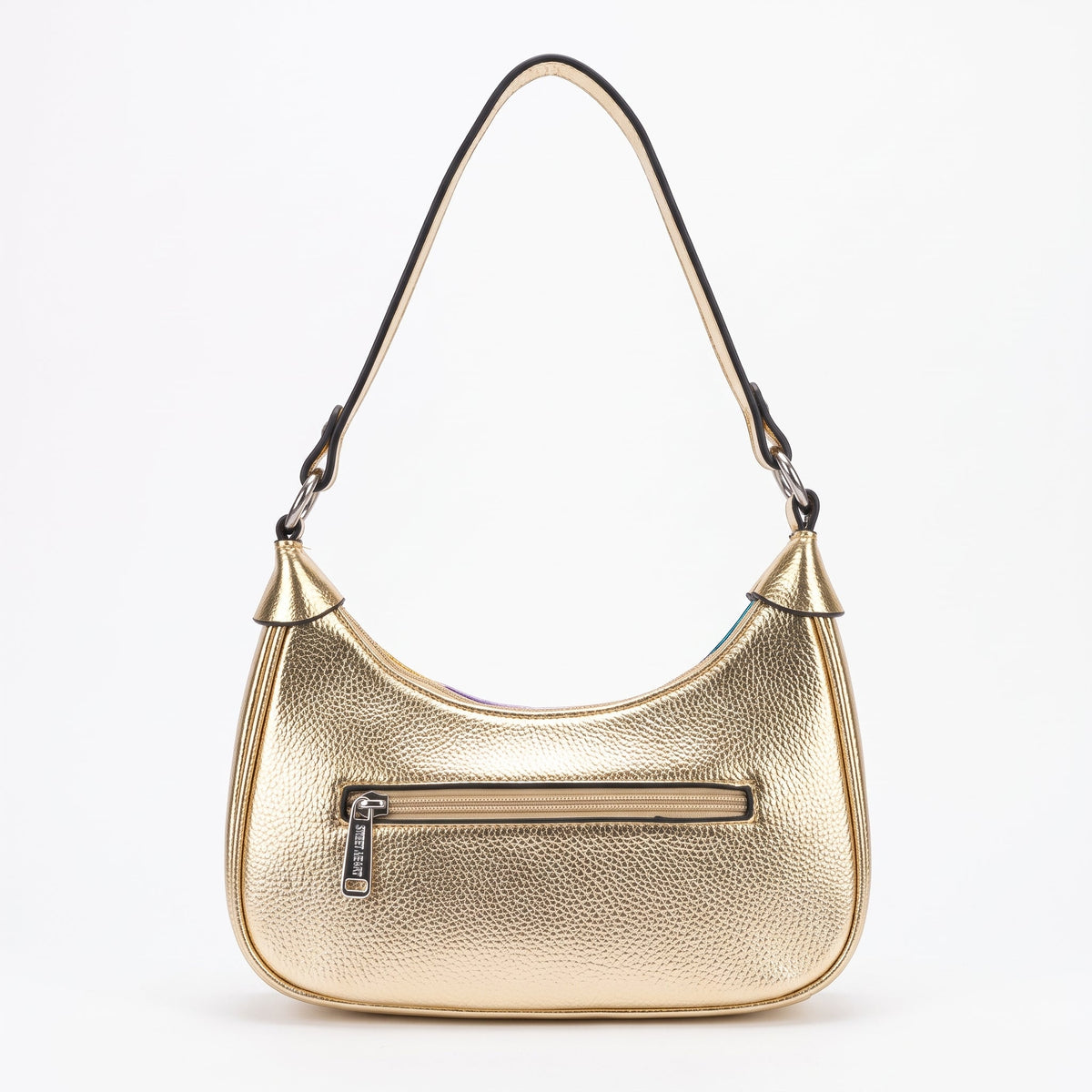Sweet Years Borsa a Tracolla Righe Rainbow Metallic in Ecopelle - Stile Donna - Catania