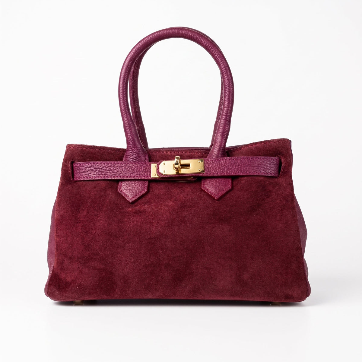 Velinara Borsa Scamosciata Bordeaux - Stile Donna - Borsa a mano