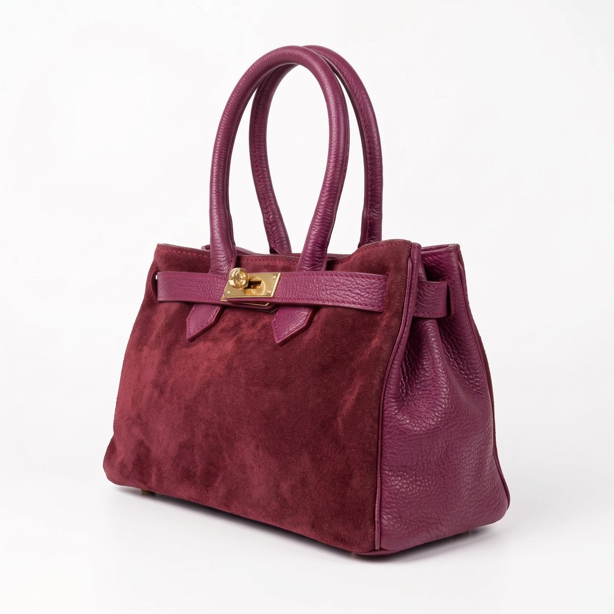 Velinara Borsa Scamosciata Bordeaux - Stile Donna - Borsa a mano