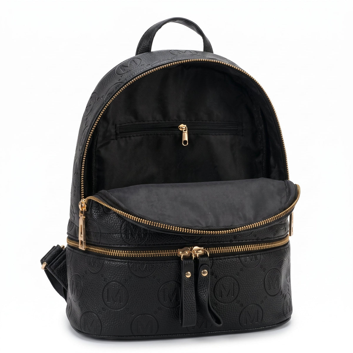 Zaino Beige e Nero con Monogramma - Stile Donna - Catania